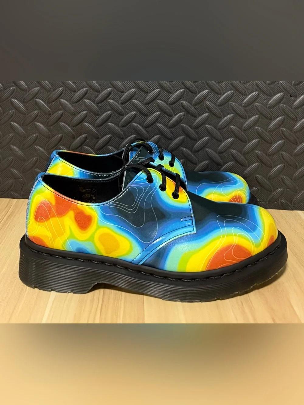 DR. MARTENS 1461 Genix Nappa Shoes Weather Heat Map Mens Size 7 Womens Size 8
